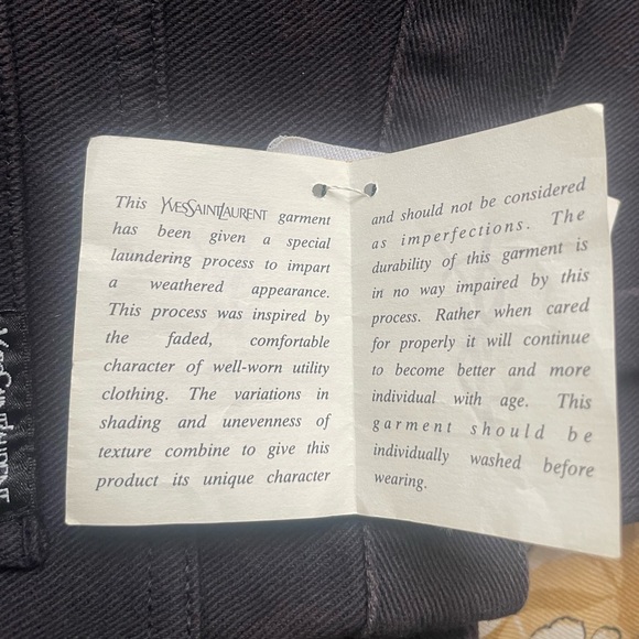 Vintage deadstock ysl black utility pants nwt - Picture 5 of 8